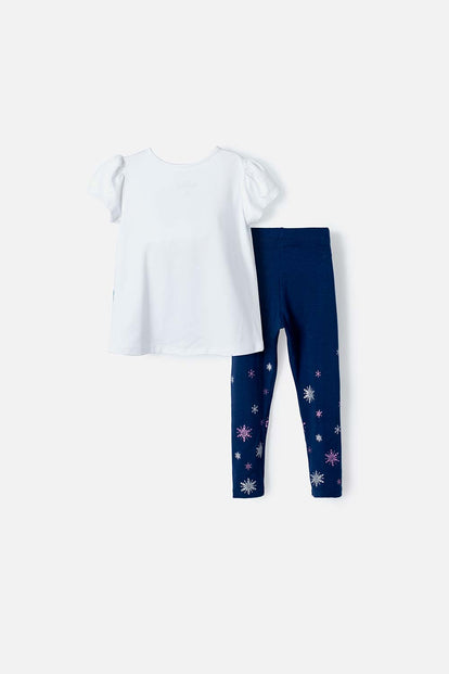 CONJUNTO DE FROZEN MULTICOLOR MANGA CORTA PARA NIÑA 2T A 5T