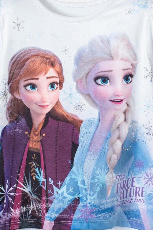 FROZEN MULTICOLOR SHORT SLEEVE SET FOR GIRLS 2T TO 5T