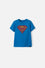 CAMISETA DE SUPERMAN MANGA CORTA AZUL REY PARA NIÑO 2T A 5T