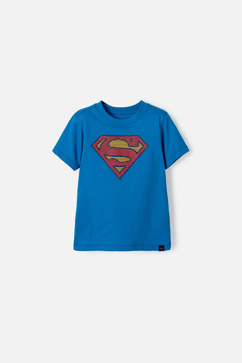 SUPERMAN SHORT SLEEVE T-SHIRT ROYAL BLUE FOR BOYS 2T TO 5T