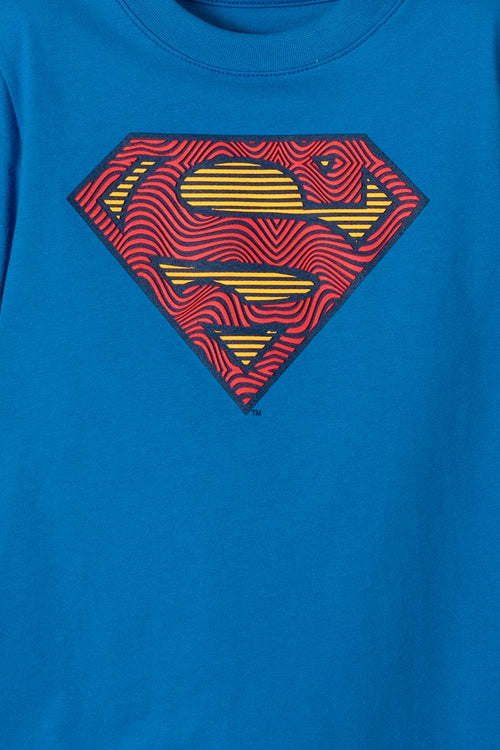 SUPERMAN SHORT SLEEVE T-SHIRT ROYAL BLUE FOR BOYS 2T TO 5T