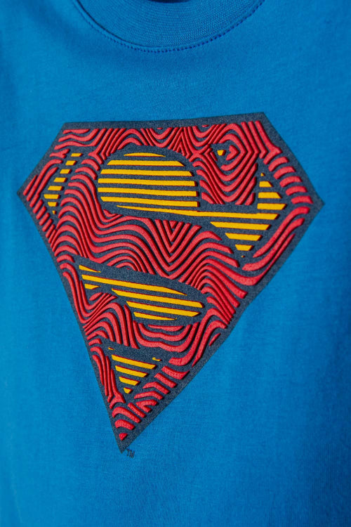 SUPERMAN SHORT SLEEVE T-SHIRT ROYAL BLUE FOR BOYS 2T TO 5T