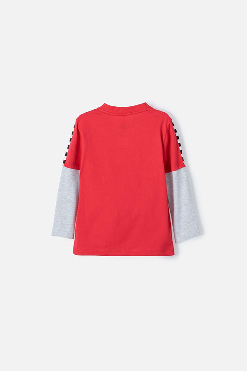 CARS MULTICOLOR LONG SLEEVE T-SHIRT FOR BOYS 2T TO 5T