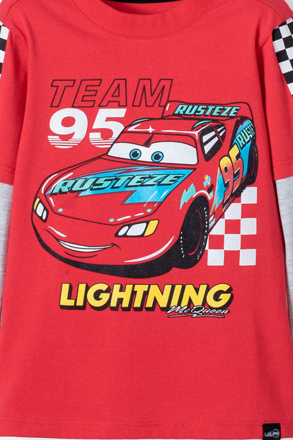 CAMISETA CARS MANGA LARGA MULTICOLOR PARA NIÑO 2T A 5T