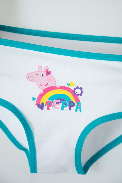 2-PACK PEPPA PIG PANTIES WHITE AND TURQUOISE FOR GIRLS 2T TO 5T