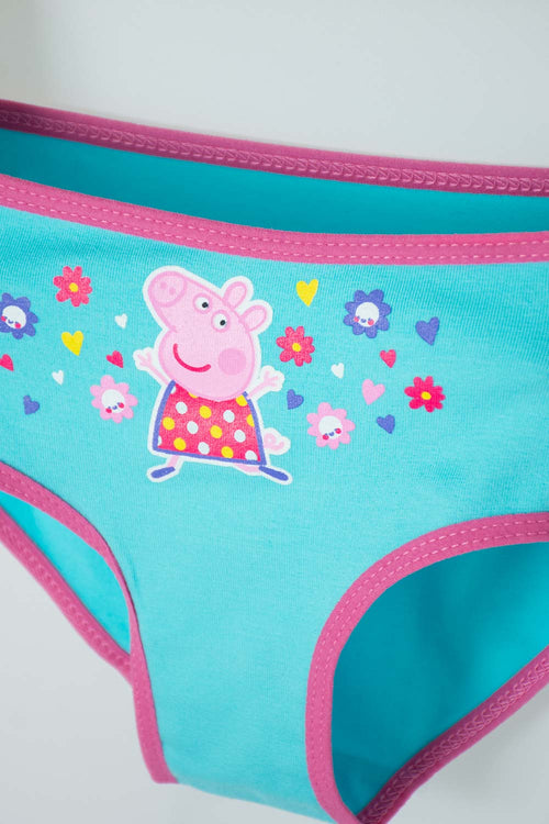 2-PACK PEPPA PIG PANTIES WHITE AND TURQUOISE FOR GIRLS 2T TO 5T