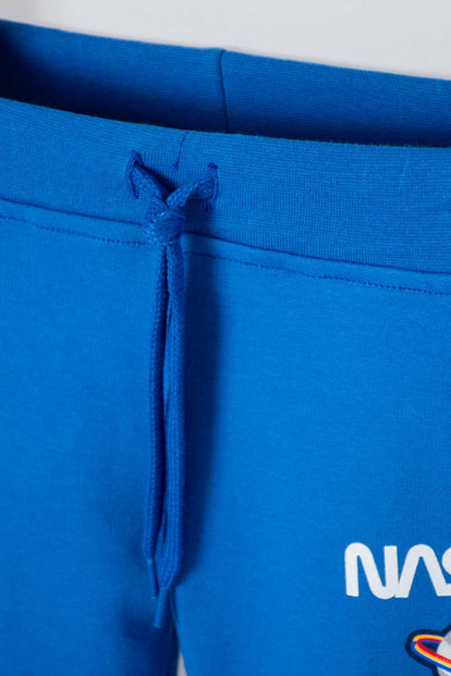 CONJUNTO NASA DE PANTALÓN LARGO BLANCO Y AZUL PARA NIÑO