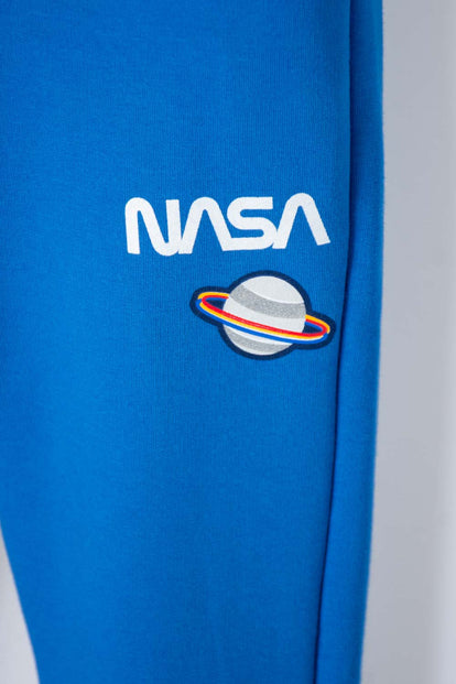 CONJUNTO NASA DE PANTALÓN LARGO BLANCO Y AZUL PARA NIÑO