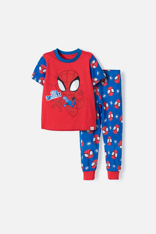SPIDEY AND HIS AMAZING FRIENDS BLUE AND RED PAJAMAS FOR BOYS SIZES 2T TO 5T