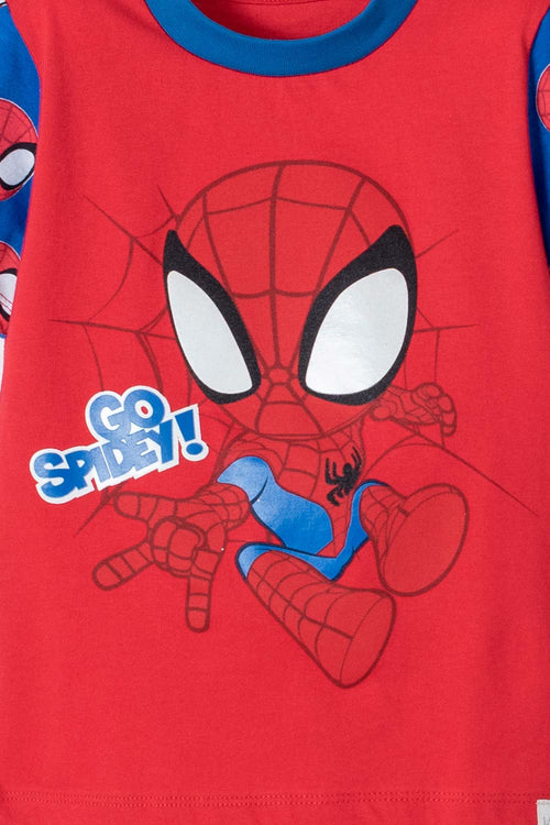 SPIDEY AND HIS AMAZING FRIENDS BLUE AND RED PAJAMAS FOR BOYS SIZES 2T TO 5T