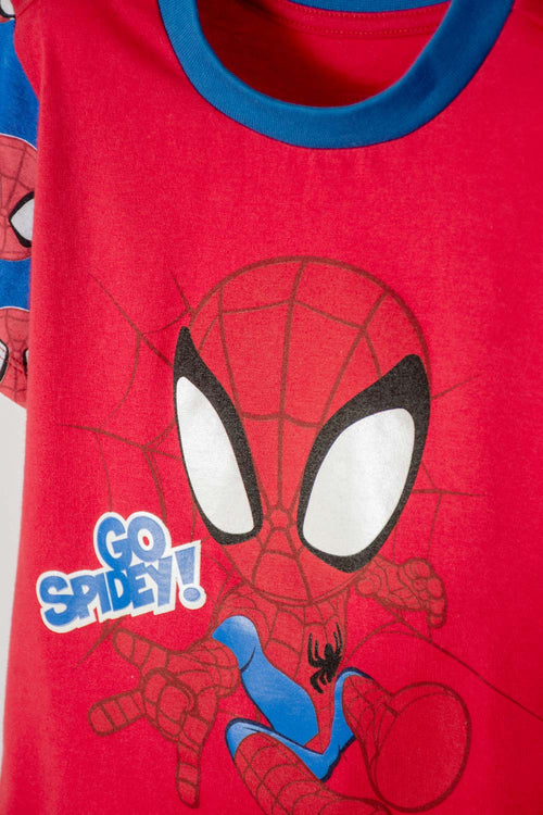 SPIDEY AND HIS AMAZING FRIENDS BLUE AND RED PAJAMAS FOR BOYS SIZES 2T TO 5T