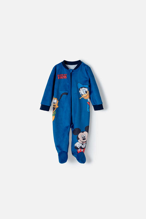 MICKEY MOUSE BLUE ONESIE PAJAMAS FOR BABY BOYS