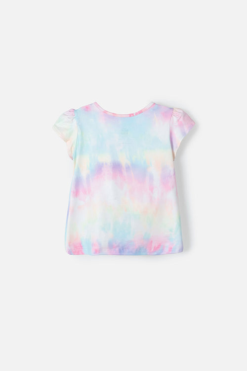 GIRLS' MULTICOLOR PRINTED SMILEY T-SHIRT 2T TO 5T