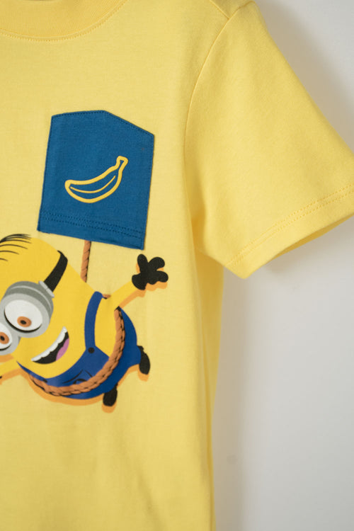 LONG-SLEEVE YELLOW AND BLUE MINIONS OUTFIT FOR BOYS 2T TO 5T