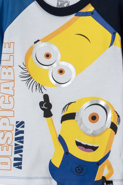 CAMISETA DE  MINIONS MULTICOLOR MANGA CORTA PARA NIÑO 2T A 5T