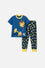 PIJAMA DE MINIONS AZUL DE CAMISETA MANGA CORTA PARA NIÑO 2T A 5T
