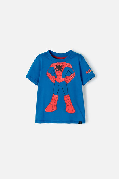 CAMISETA DE SPIDEY AND HIS AMAZING FRIENDS AZUL MANGA CORTA PARA NIÑO 2T A 5T