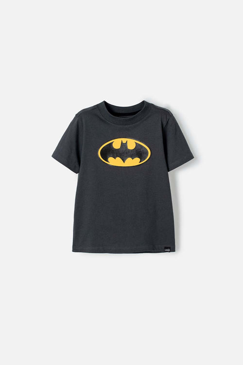 BATMAN SHORT SLEEVE T-SHIRT BLACK FOR BOYS 2T TO 5T