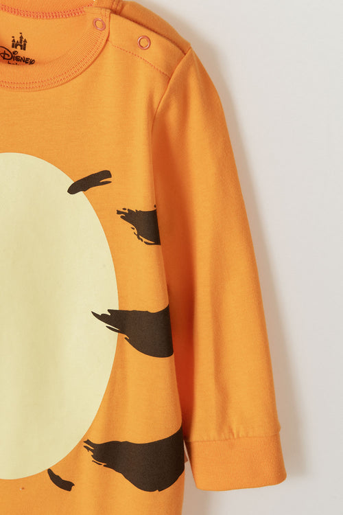 WINNIE THE POOH ORANGE ONESIE PAJAMAS FOR BABY BOYS