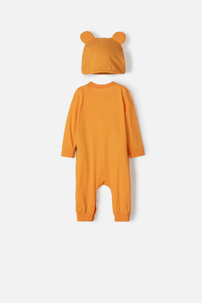 PIJAMA DE WINNIE THE POOH NARANJA TIPO MAMELUCO PARA BEBÉ NIÑO