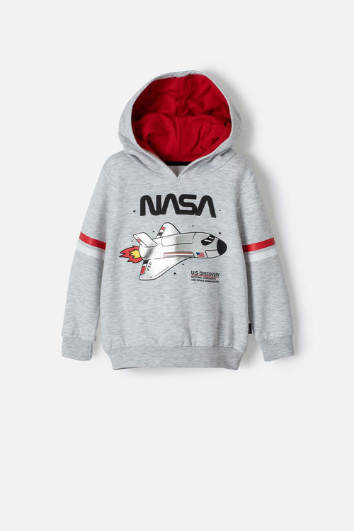 NASA GRAY HOODIE FOR BOYS 2T TO 5T