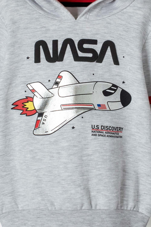 NASA GRAY HOODIE FOR BOYS 2T TO 5T