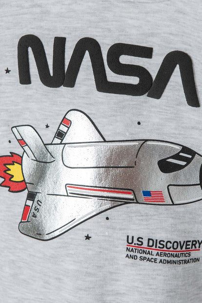 BUZO DE LA NASA CON CAPUCHA GRIS PARA NIÑO 2T A 5T