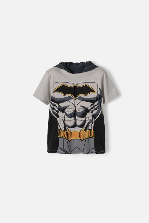 BATMAN SHORT SLEEVE GRAY T-SHIRT FOR BOYS 2T TO 5T