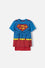 CAMISETA DE SUPERMAN AZUL Y ROJA CON MANUALIDAD 3D PARA NIÑO 2T A 5T