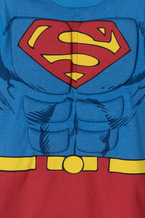 BLUE AND RED SUPERMAN T-SHIRT WITH 3D CRAFT FOR BOYS SIZES 2T TO 5T