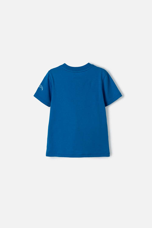 HOT WHEELS BLUE T-SHIRT WITH REFLECTIVE PRINT FOR BOYS 2T TO 5T