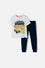 CONJUNTO DE HOT WHEELS MULTICOLOR CON JOGGER PARA NIÑO 2T A 5T