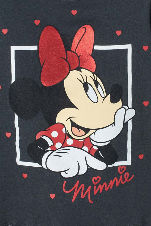 MINNIE MOUSE SHORT SLEEVE GRAY T-SHIRT FOR GIRL 2T TO 5T
