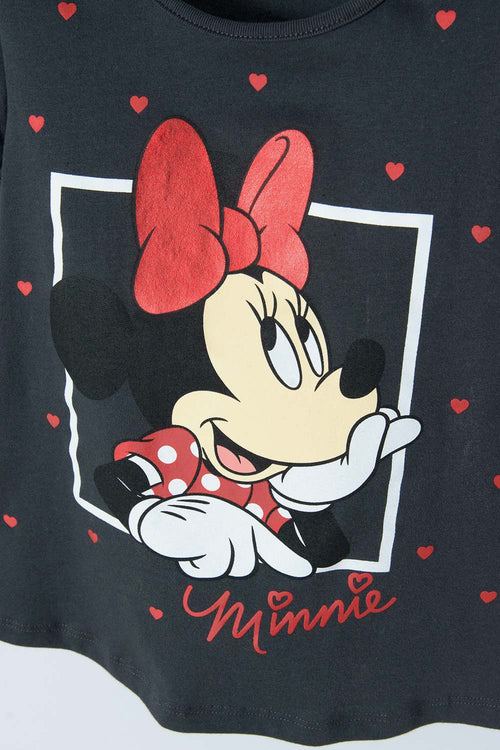 MINNIE MOUSE SHORT SLEEVE GRAY T-SHIRT FOR GIRL 2T TO 5T