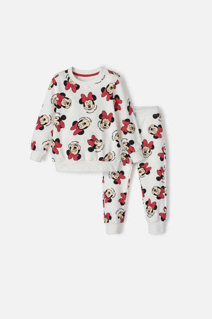 MINNIE MOUSE IVORY CORD SET FOR GIRL 2T TO 5T