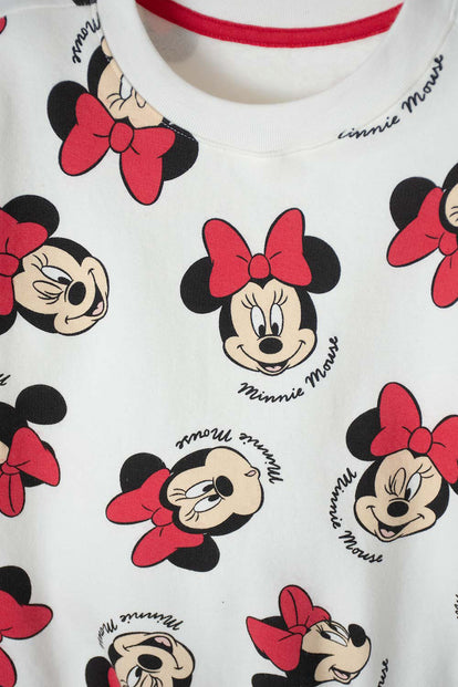 MINNIE MOUSE IVORY CORD SET FOR GIRL 2T TO 5T