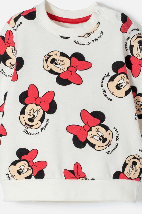 MINNIE MOUSE LONG PANTS SET IN IVORY FOR BABY GIRL