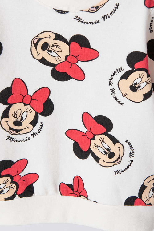 MINNIE MOUSE LONG PANTS SET IN IVORY FOR BABY GIRL