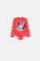 VESTIDO DE BAÑO DE MINNIE MOUSE ROJO MANGA LARGA PARA NIÑA 2T A 5T