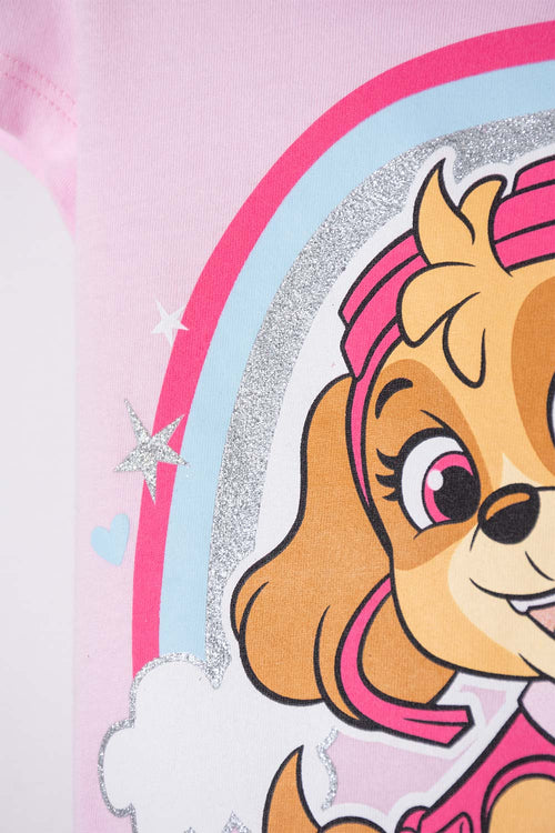 PAW PATROL OUTFIT WITH PINK LEGGINGS FOR GIRL 2T TO 5T
