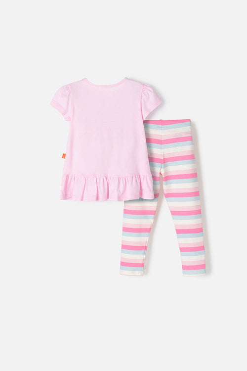 PAW PATROL OUTFIT WITH PINK LEGGINGS FOR GIRL 2T TO 5T
