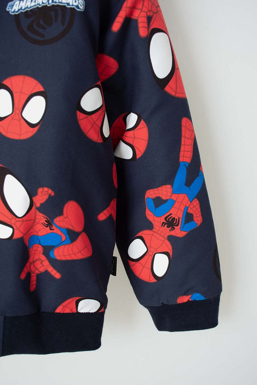 SPIDEY AND HIS AMAZING FRIENDS RED AND BLUE OPEN-FRONT TODDLER JACKET 2T-5T