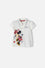 MINNIE MOUSE IVORY POLO SHIRT FOR GIRLS 2T TO 5T