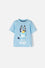CAMISETA DE BLUEY MANGA CORTA AZUL UNISEX 2T A 6T