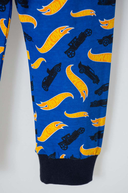 HOTWHEELS SHORT SLEEVE MULTICOLOR PAJAMAS FOR BOYS 2T TO 5T