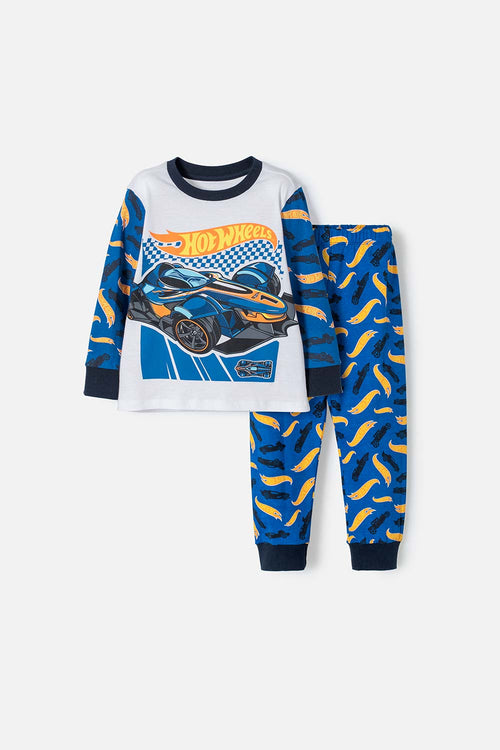 HOTWHEELS LONG-SLEEVE MULTICOLOR PAJAMAS FOR BOYS SIZES 2T TO 5T