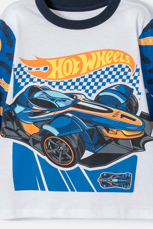 HOTWHEELS LONG-SLEEVE MULTICOLOR PAJAMAS FOR BOYS SIZES 2T TO 5T