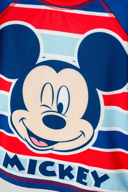 MICKEY MOUSE LONG SLEEVE T-SHIRT BATHING SUIT FOR BOYS 2T TO 5T
