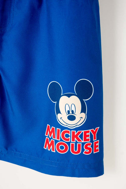 CONJUNTO DE BAÑO DE MICKEY MOUSE DE CAMISETA MANGA LARGA PARA NIÑO 2T A 5T