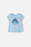 CAMISETA DE STITCH AZUL ICÓNICA PARA NIÑA 2T A 5T